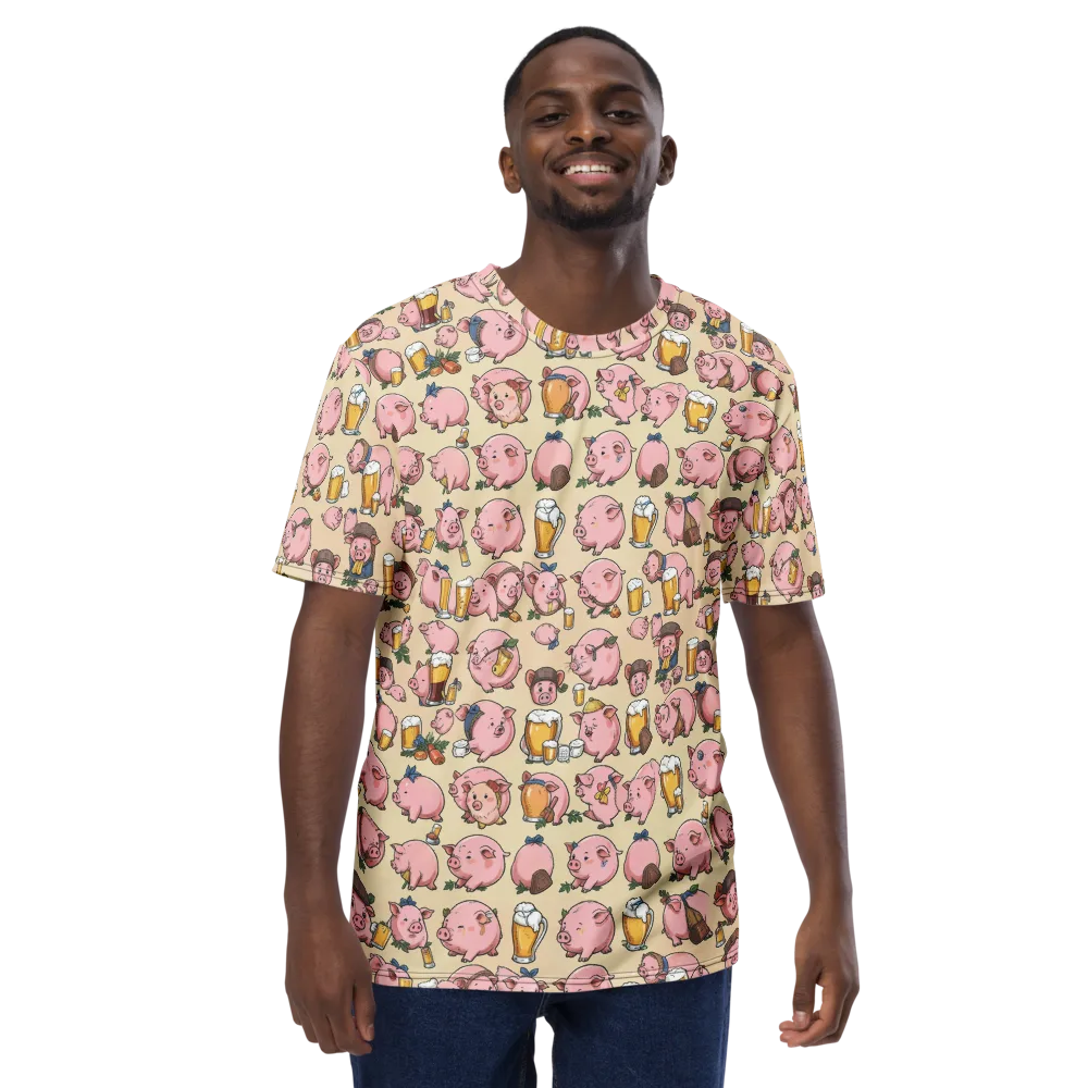 Pigskin Social on Men's Crew Neck T-Shirt — Front
