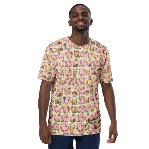 Pigskin Social on a Men's Crew Neck T-Shirt