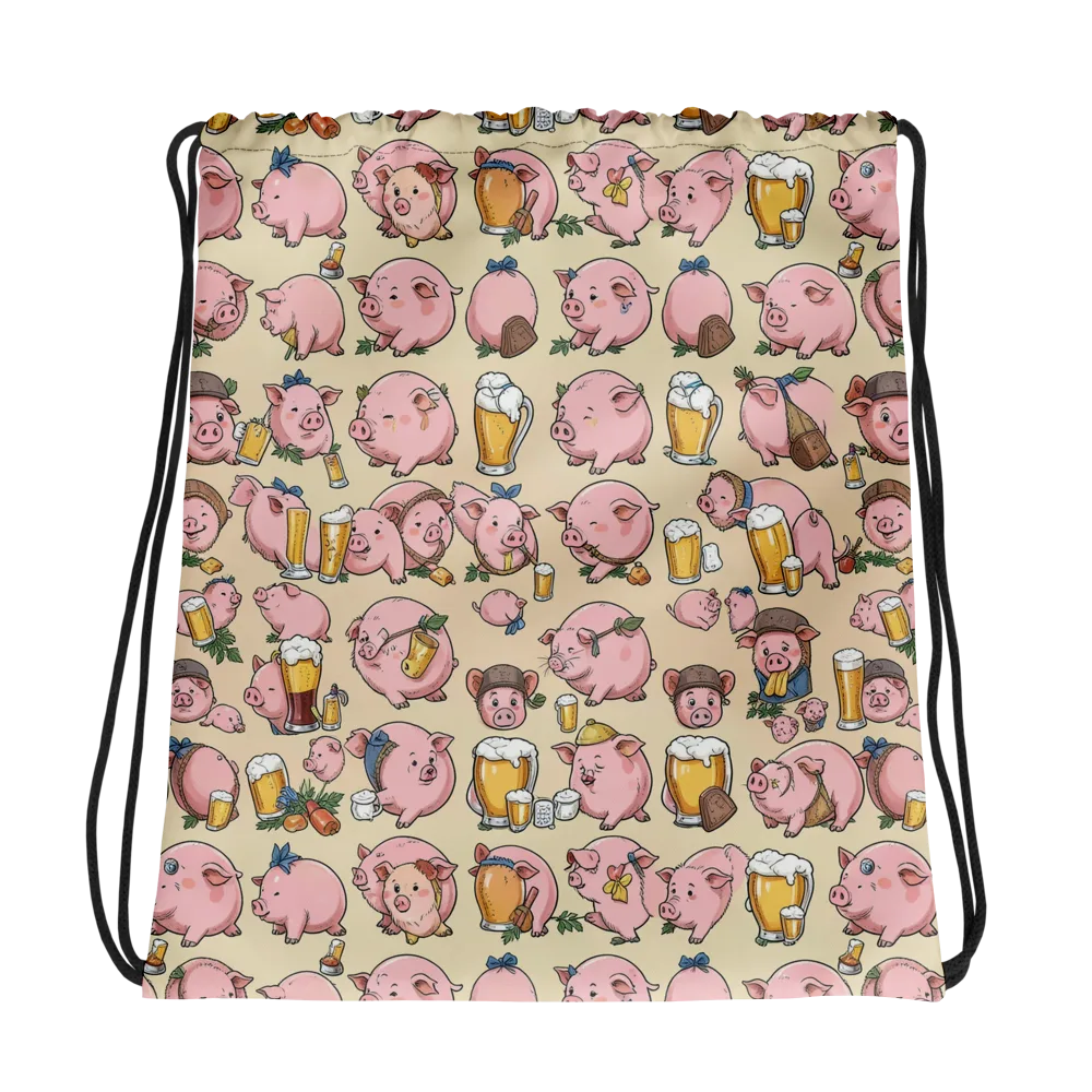 Pigskin Social on Drawstring Bag — Photo
