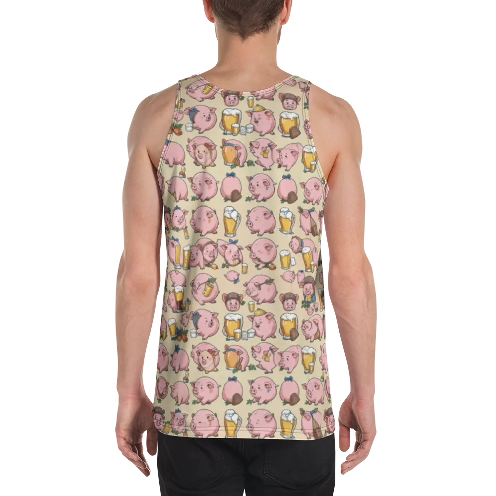 Pigskin Social on Men's Tank Top — Back