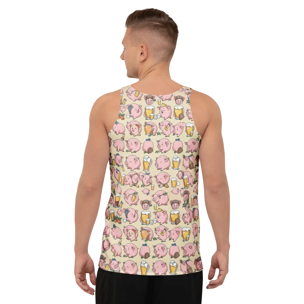 Pigskin Social on Men's Tank Top — Back