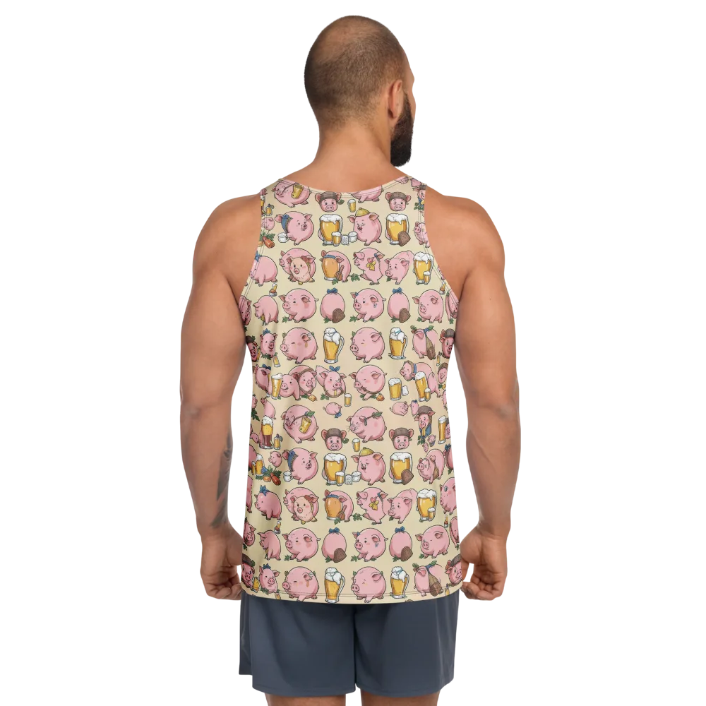 Pigskin Social on Men's Tank Top — Back