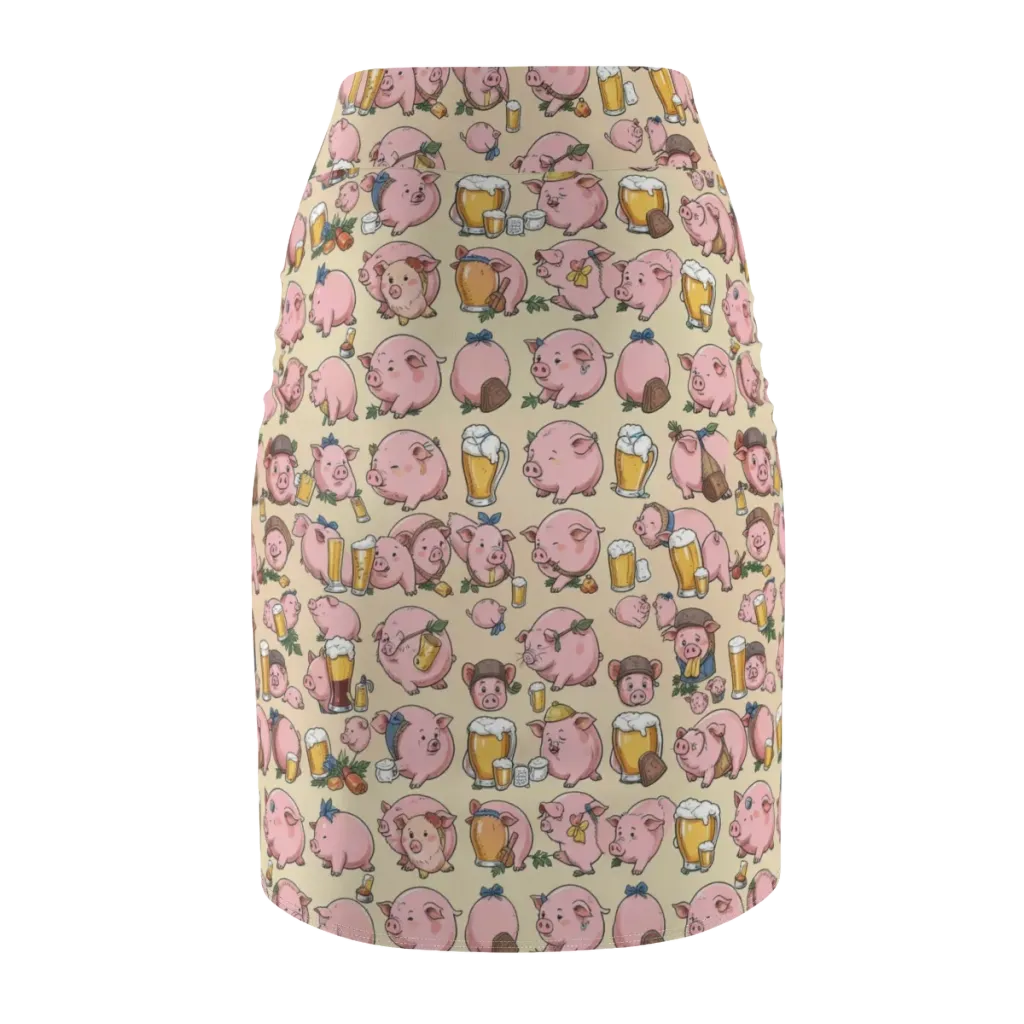 Pigskin Social on Pencil Skirt — Back