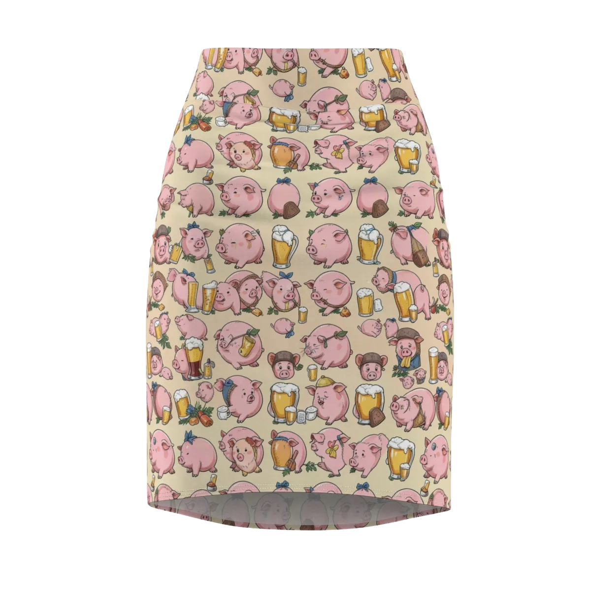 Pigskin Social on Pencil Skirt — Front