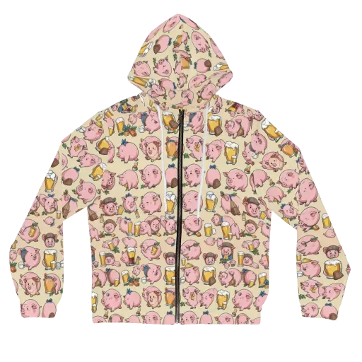 Pigskin Social on a Women's Full-Zip Hoodie