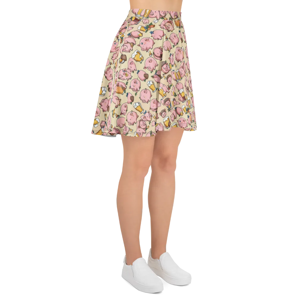 Pigskin Social on Skater Skirt — Right