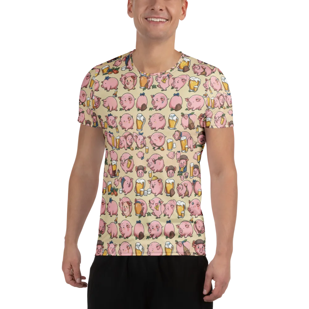Pigskin Social on Men's Athletic T-Shirt — Front