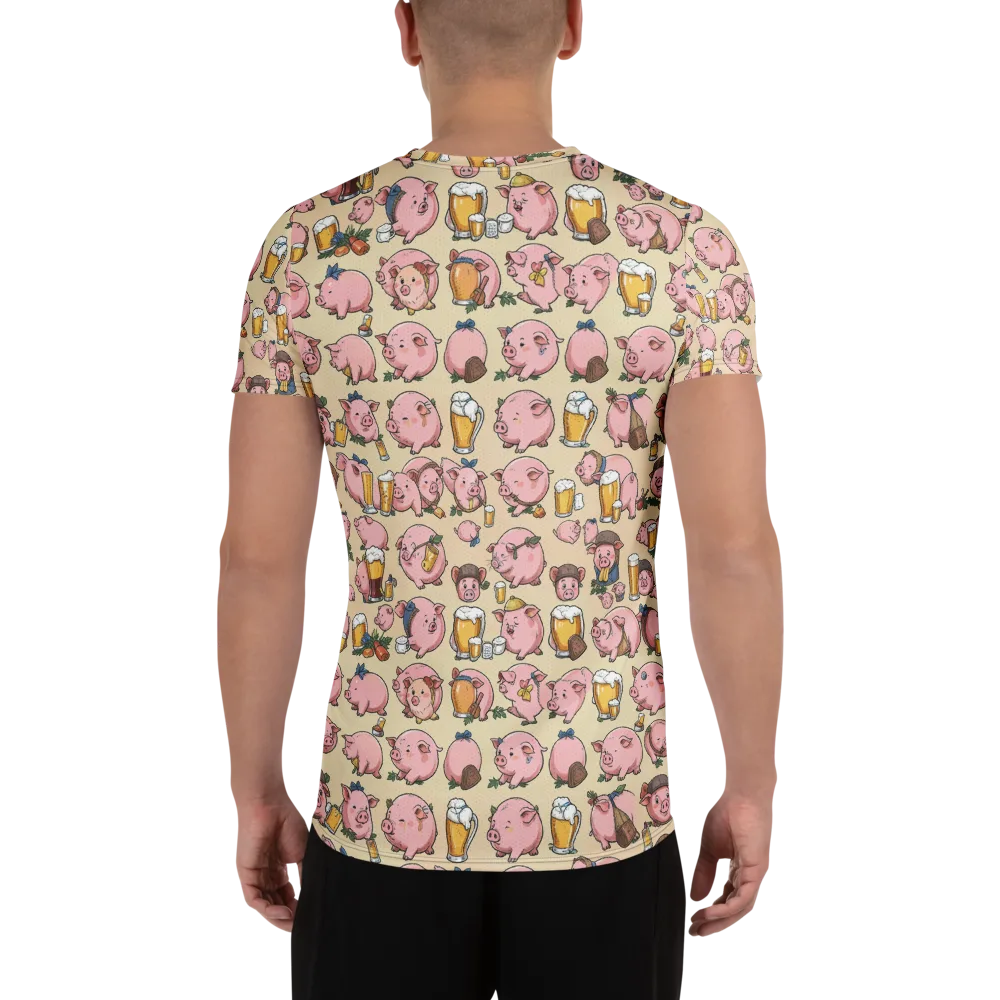 Pigskin Social on Men's Athletic T-Shirt — Back