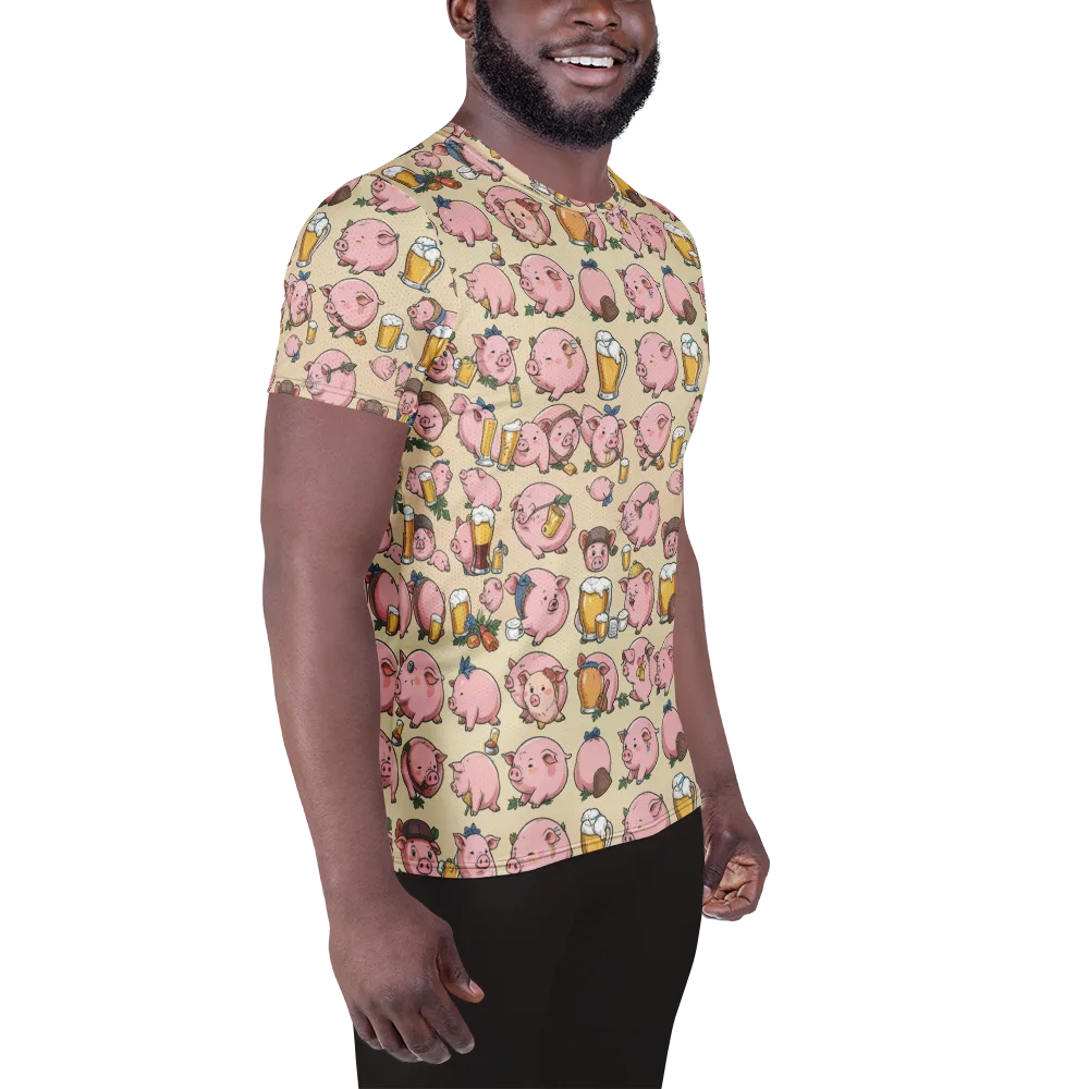Pigskin Social on Men's Athletic T-Shirt — Right