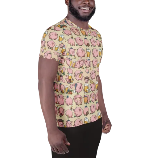 Pigskin Social on a Men's Athletic T-Shirt