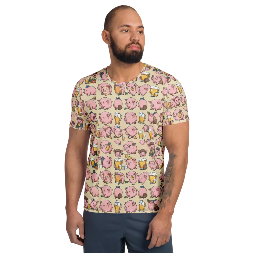 Pigskin Social on Men's Athletic T-Shirt — Front