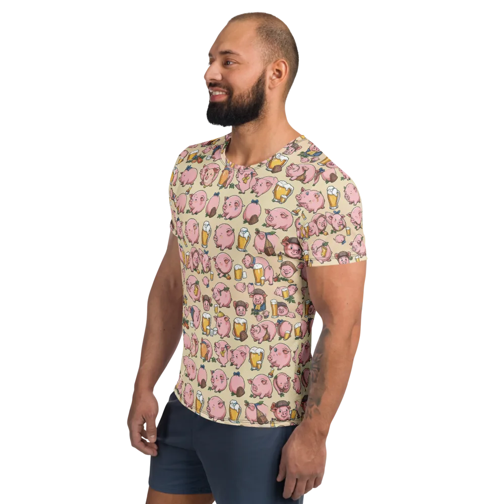 Pigskin Social on Men's Athletic T-Shirt — Left