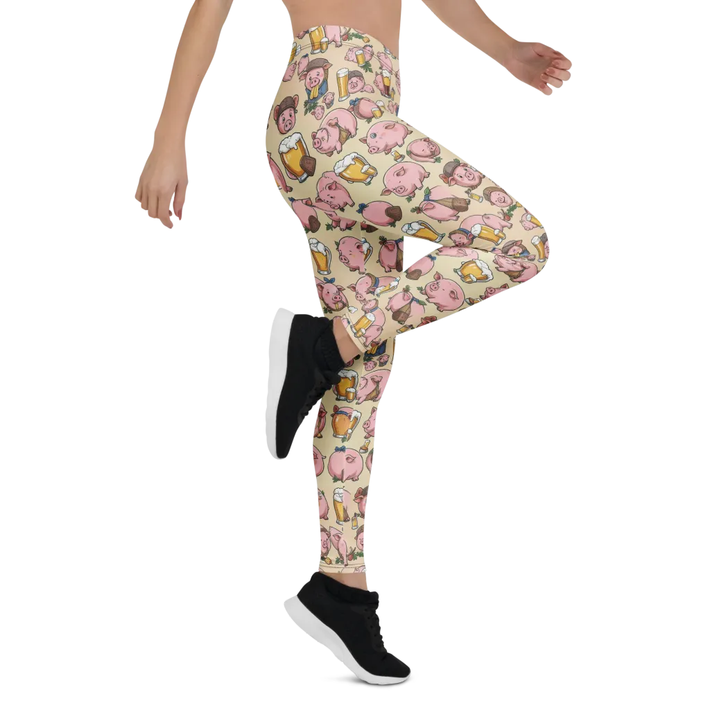 Pigskin Social on Leggings — Right