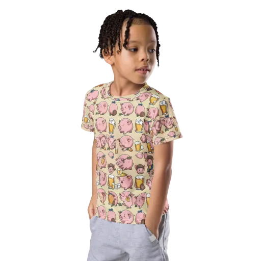 Pigskin Social on a Kids Crew Neck T-Shirt