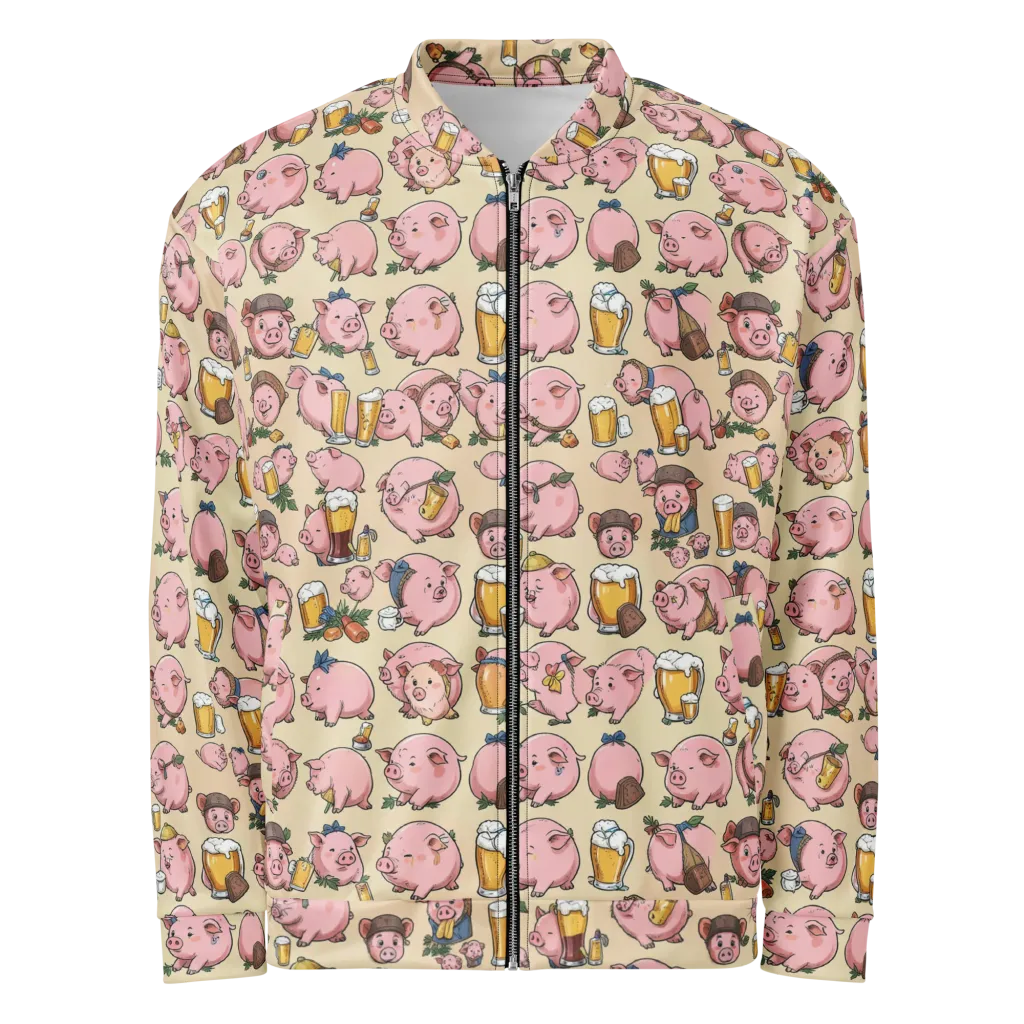 Pigskin Social on Bomber Jacket — Front