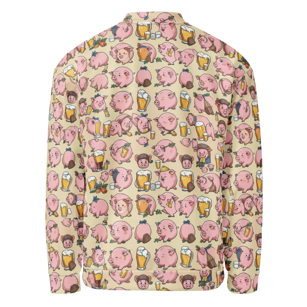 Pigskin Social on Bomber Jacket — Back