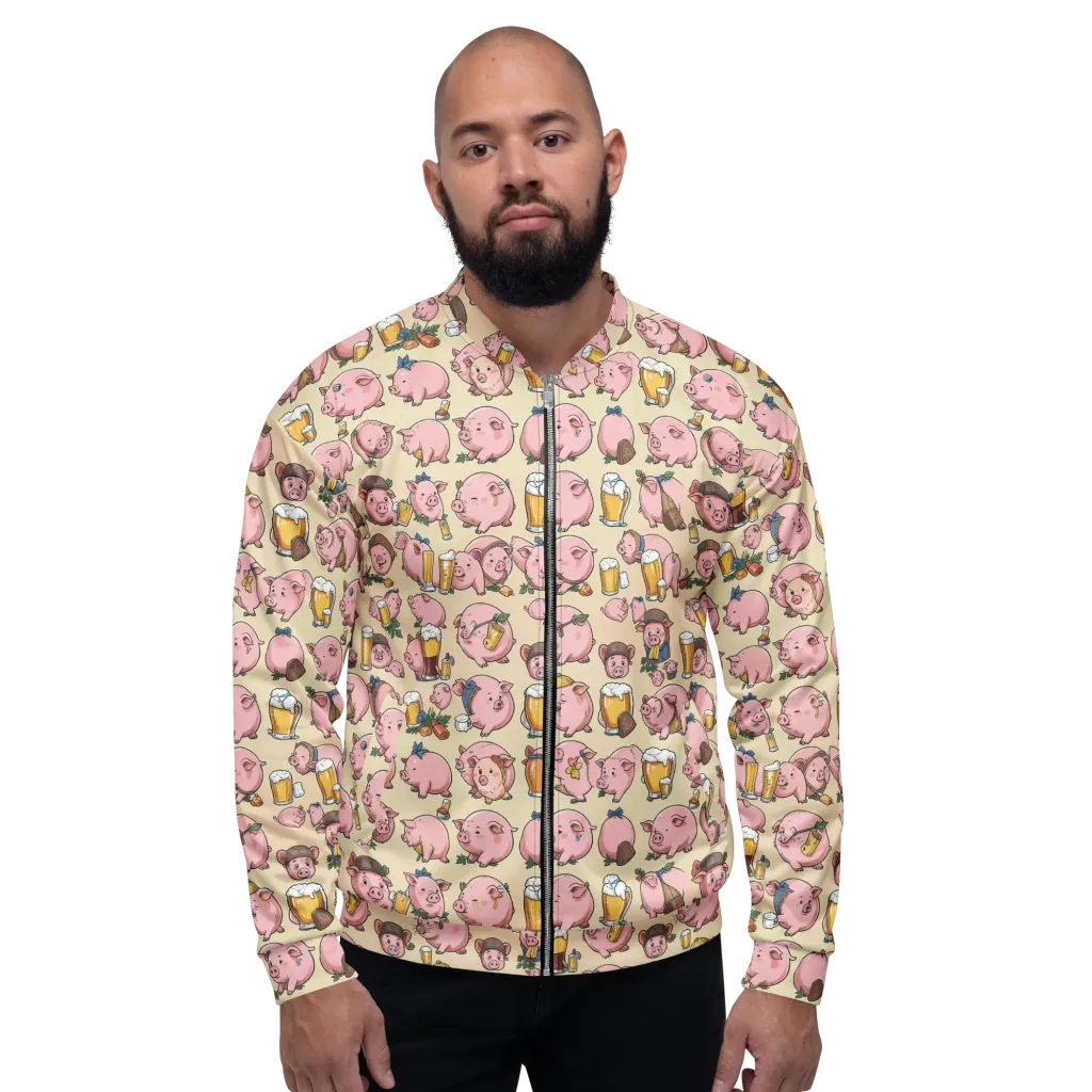 Pigskin Social on Bomber Jacket — Front