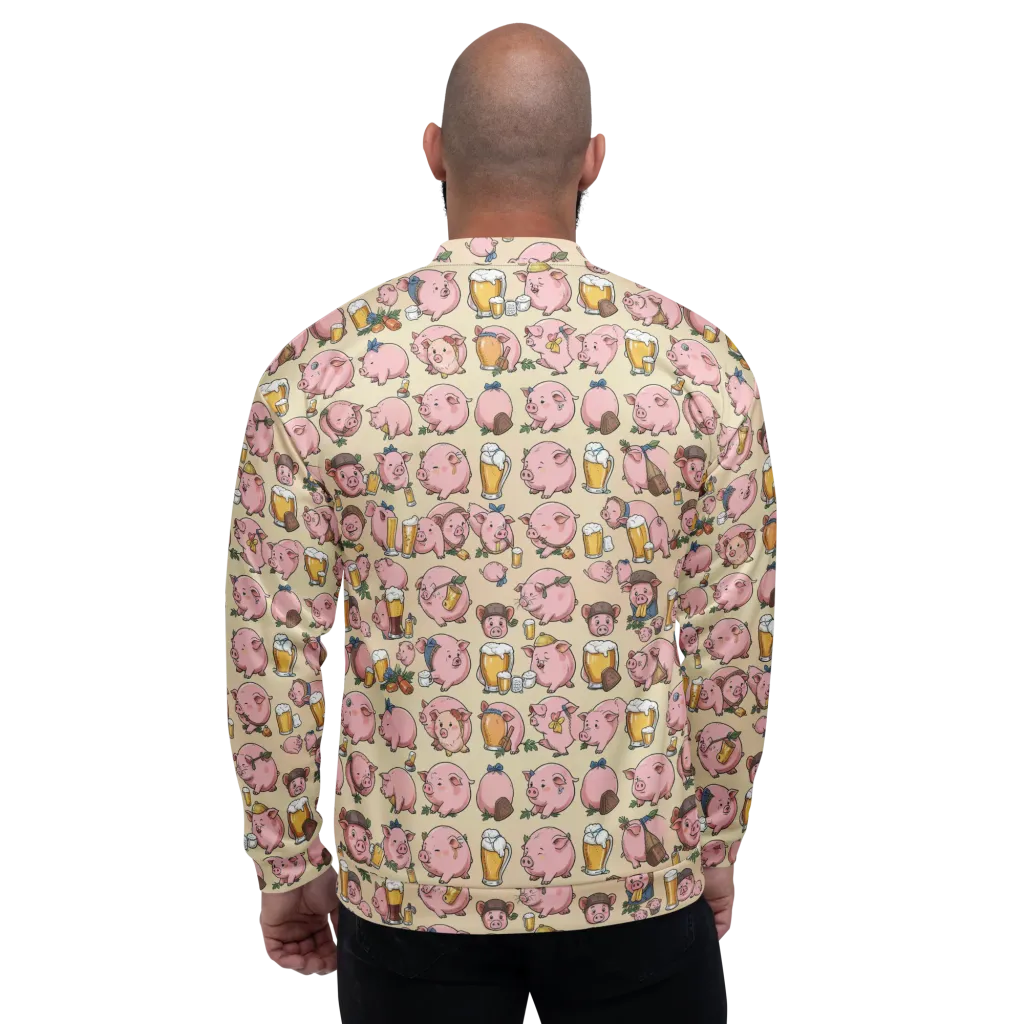 Pigskin Social on Bomber Jacket — Back