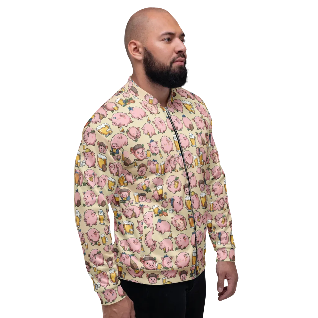 Pigskin Social on Bomber Jacket — Right