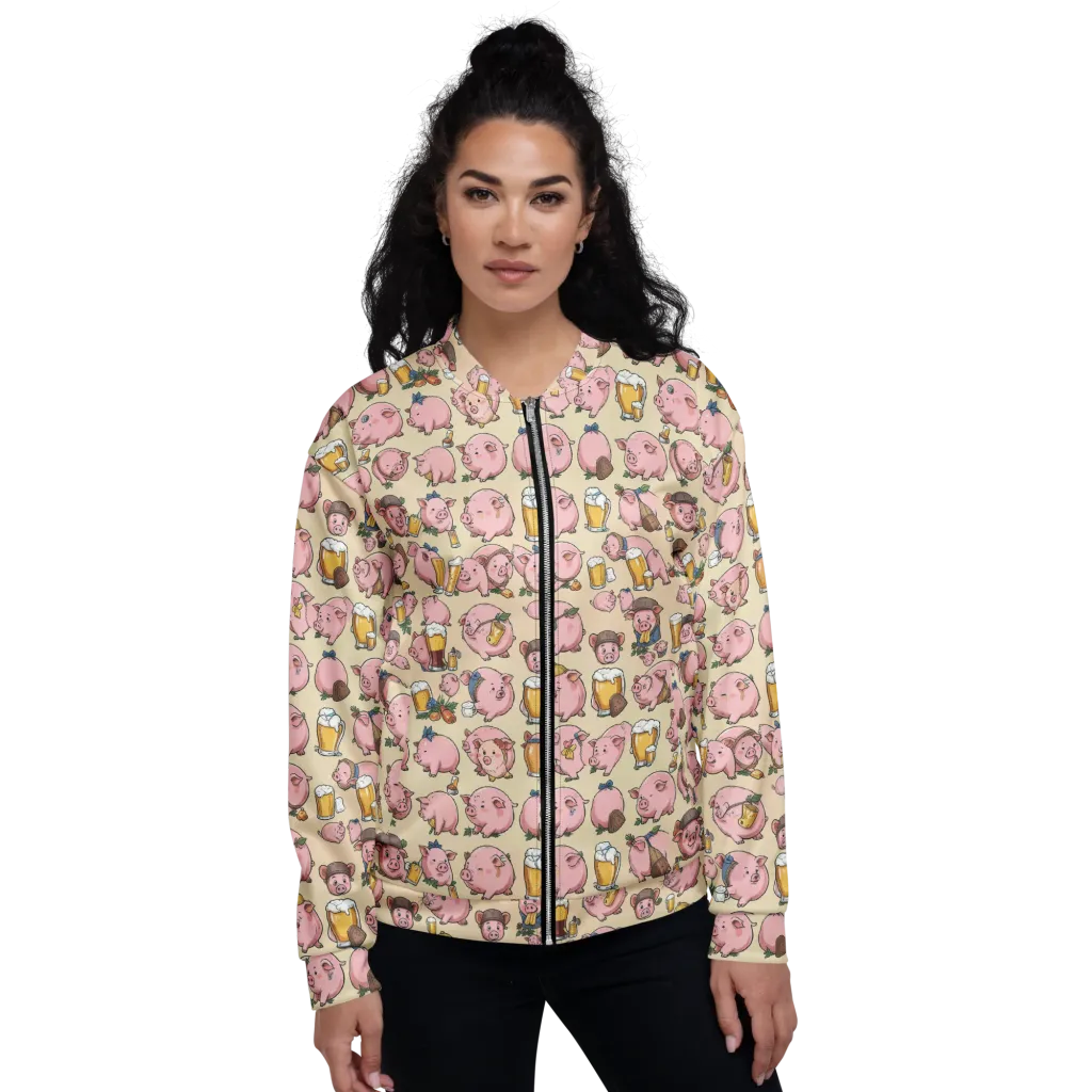 Pigskin Social on Bomber Jacket — Front