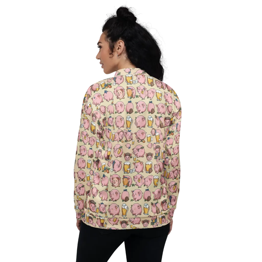 Pigskin Social on Bomber Jacket — Back
