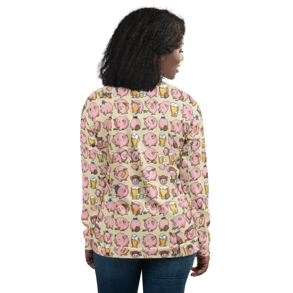 Pigskin Social on Bomber Jacket — Back