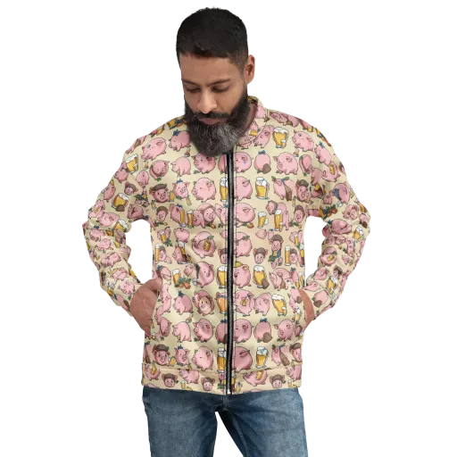 Pigskin Social on a Bomber Jacket