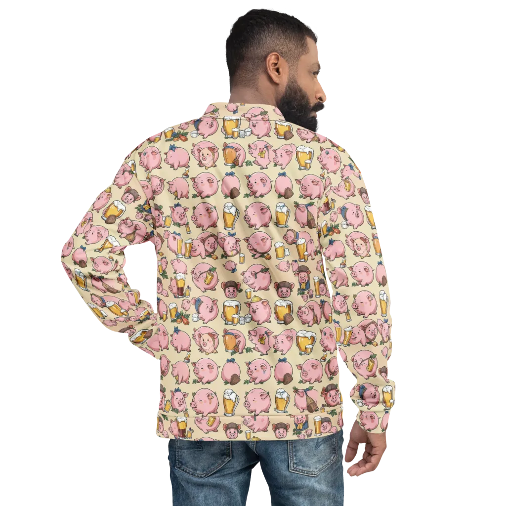 Pigskin Social on Bomber Jacket — Back