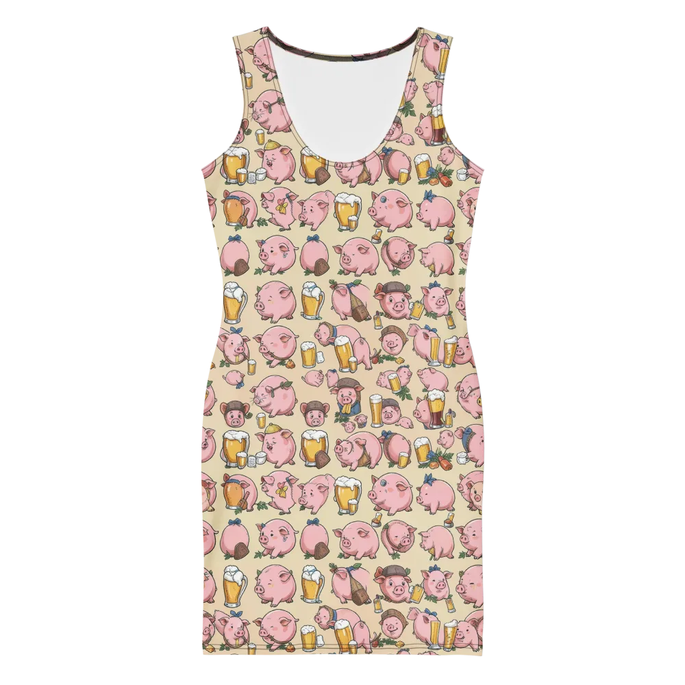 Pigskin Social on Bodycon Dress — Front