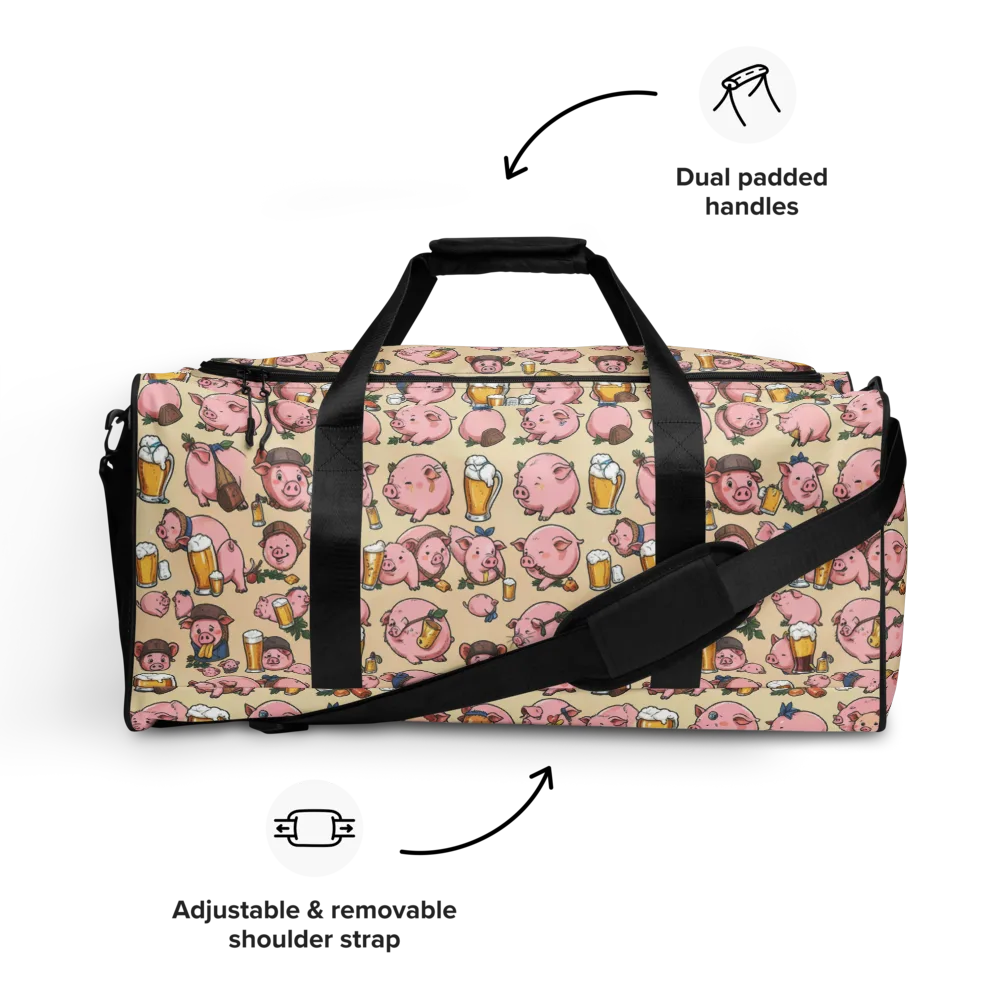 Pigskin Social on Duffle Bag — Front