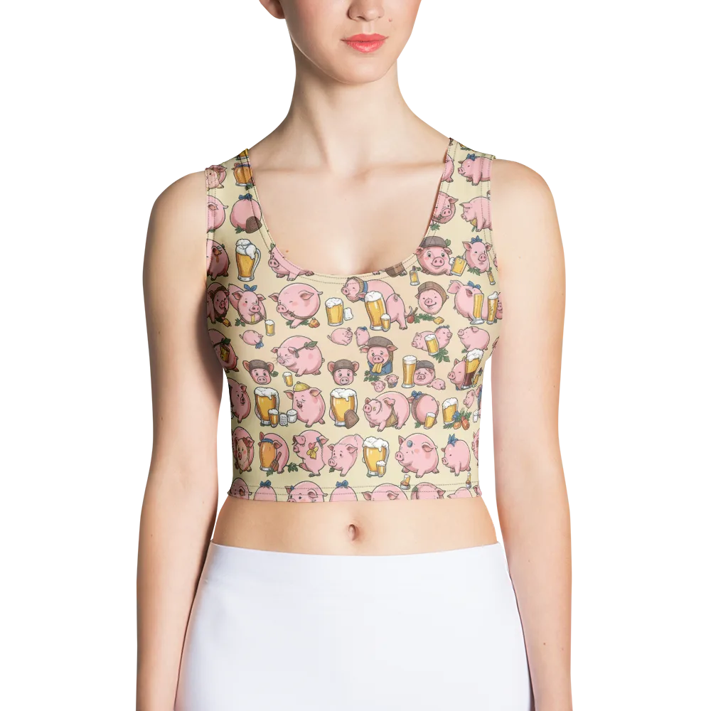 Pigskin Social on Crop Top — Front