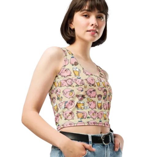 Pigskin Social on a Crop Top
