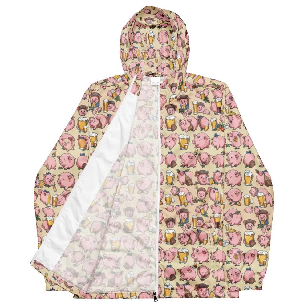 Pigskin Social on Men's Windbreaker — Front