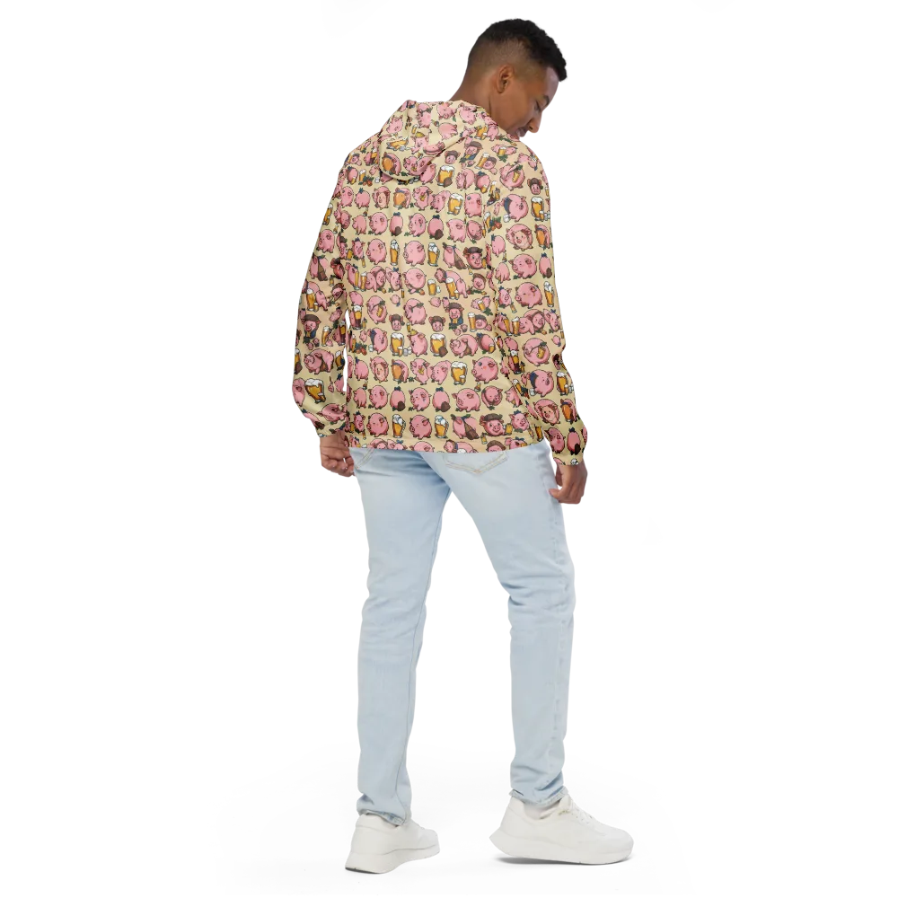Pigskin Social on Men's Windbreaker — Back