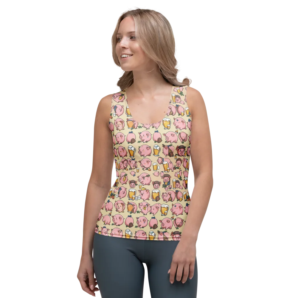 Pigskin Social on Women's Tank Top — Front
