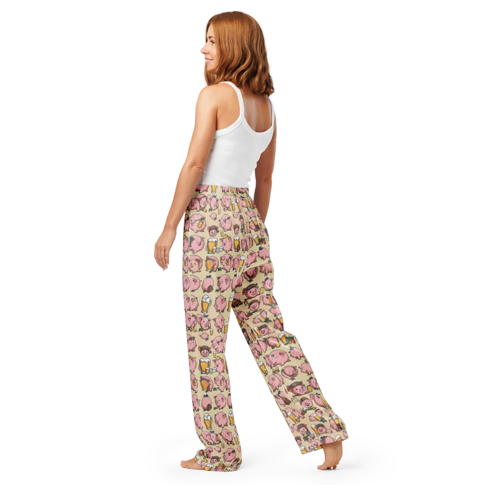 Pigskin Social on Women's Pajama Pants — Back