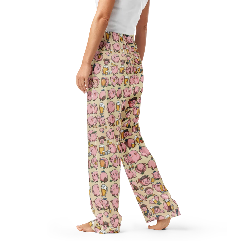 Pigskin Social on Women's Pajama Pants — Left