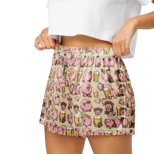 Pigskin Social on a Women's Pajama Shorts