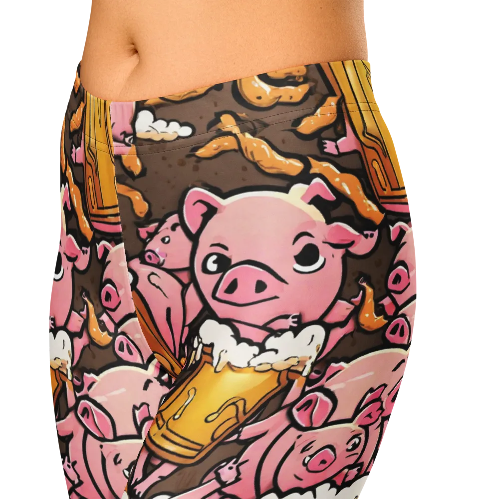 Pigtail Pilsner on Capri Leggings — Zoomed-in