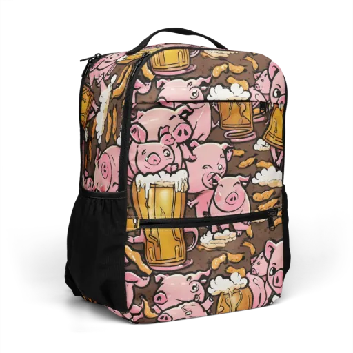 Pigtail Pilsner on a Utility Backpack