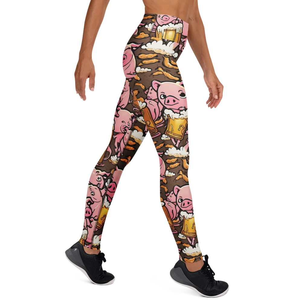 Pigtail Pilsner on Yoga Leggings — Right