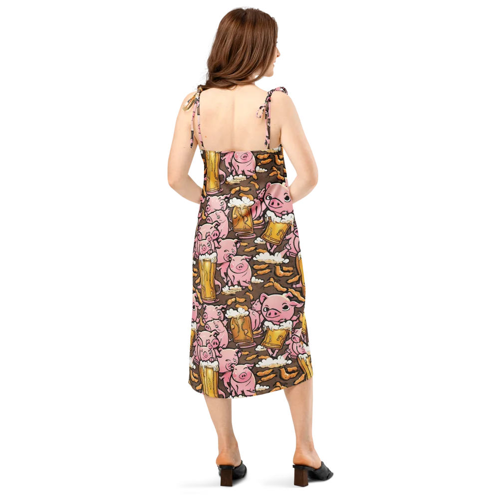 Pigtail Pilsner on Slip Dress — Back