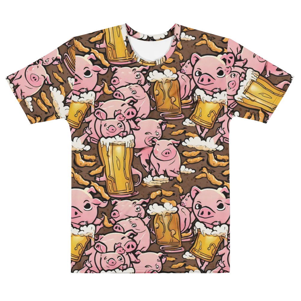 Pigtail Pilsner on Men's Cotton Crew Neck T-Shirt — Front