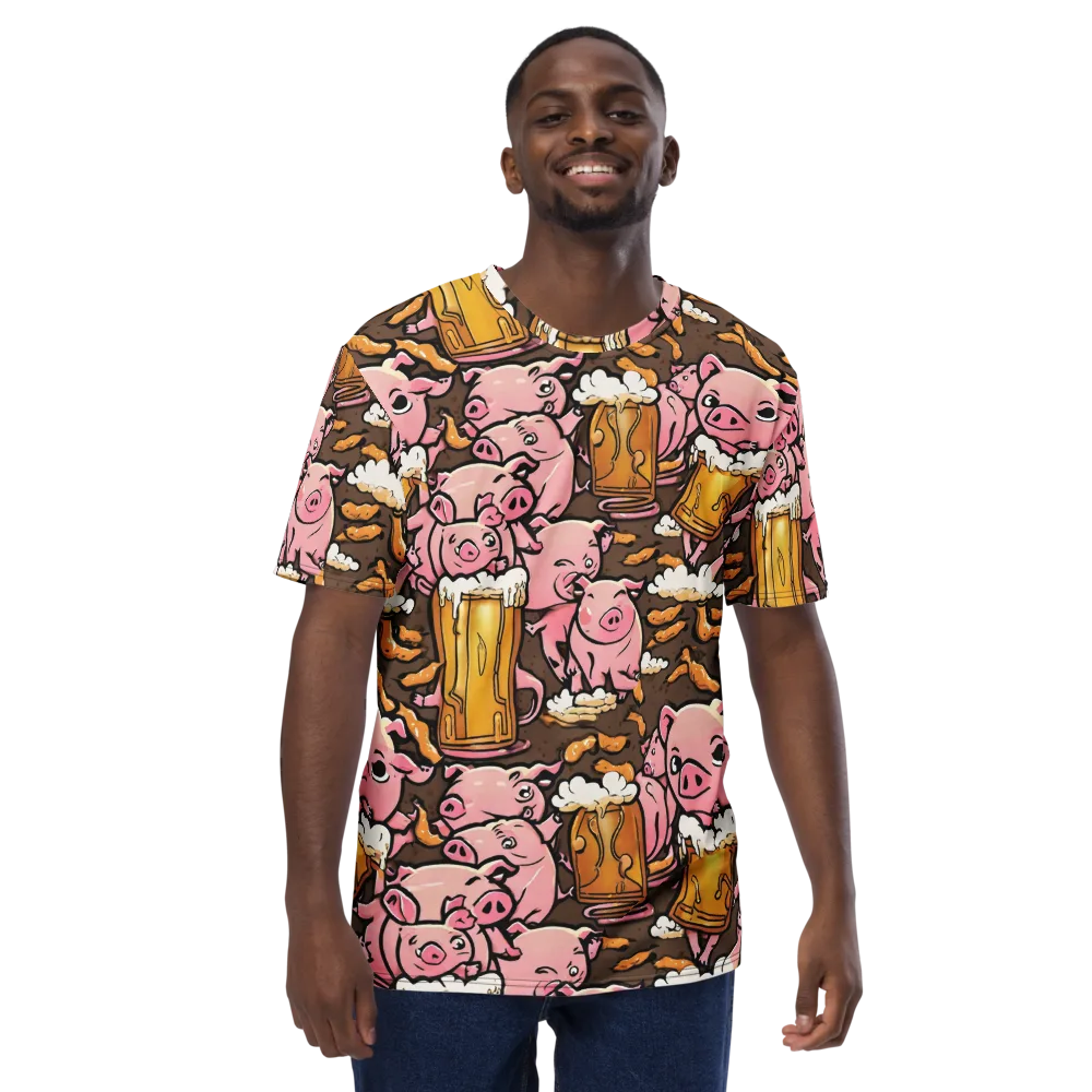 Pigtail Pilsner on Men's Crew Neck T-Shirt — Front