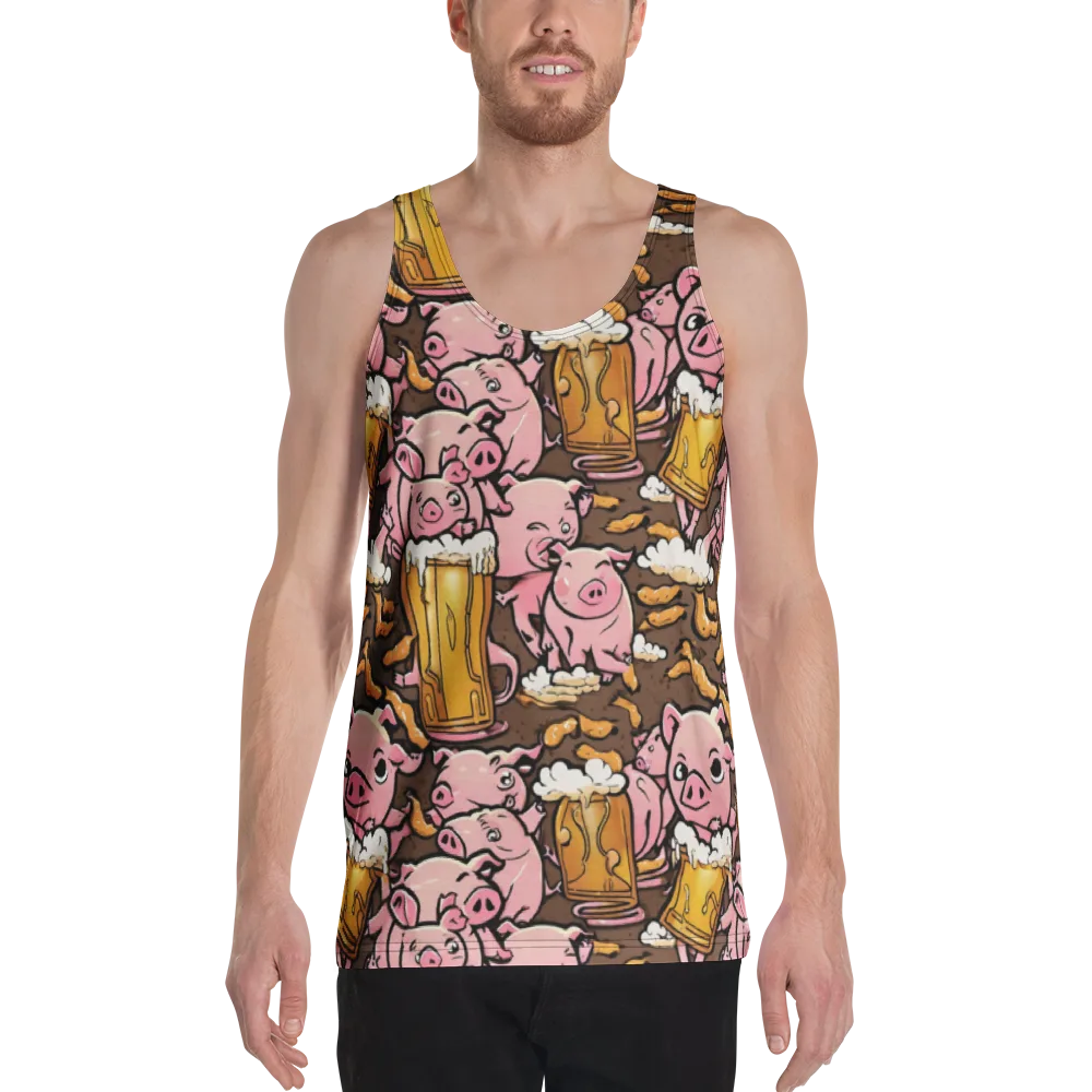 Pigtail Pilsner on Men's Tank Top — Front