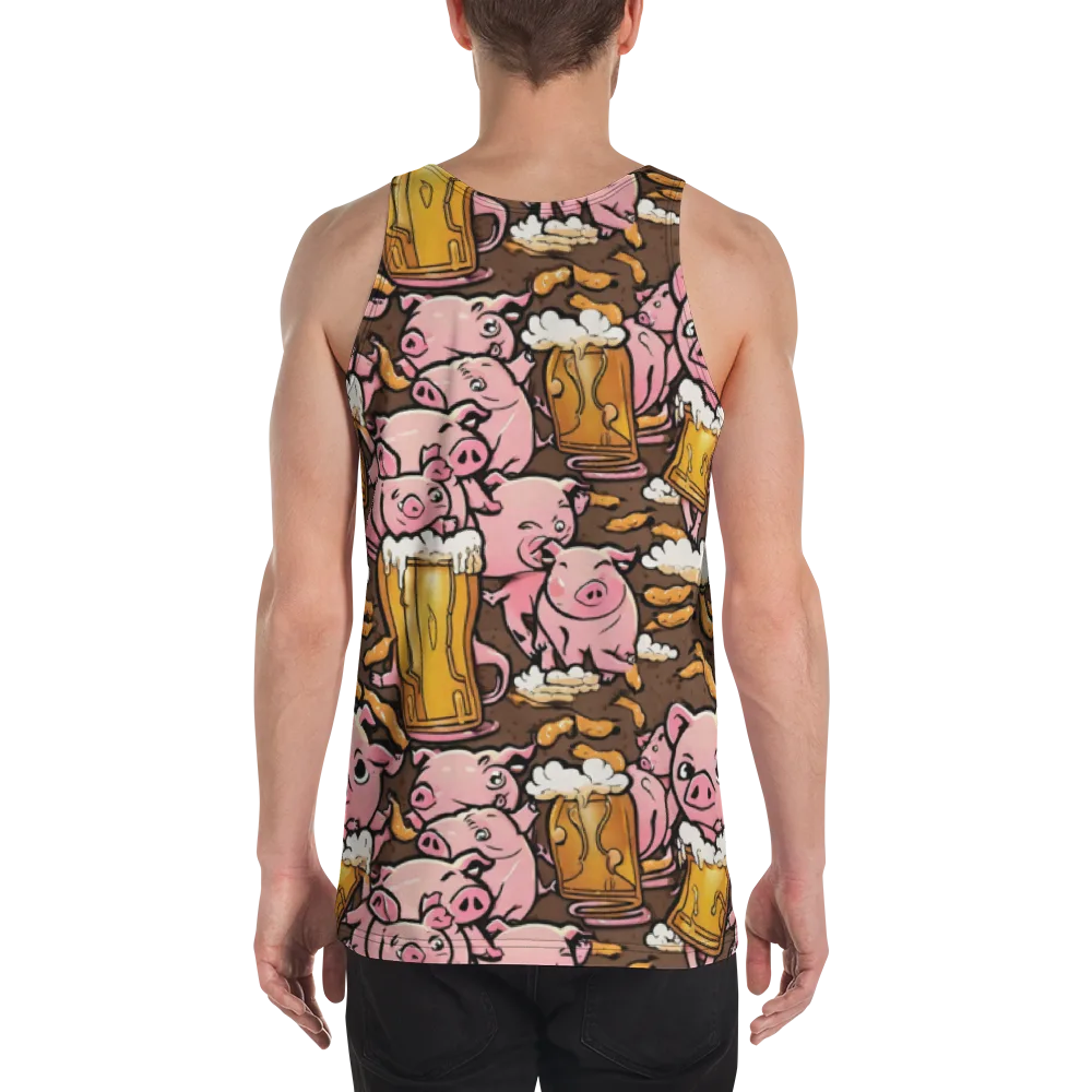 Pigtail Pilsner on Men's Tank Top — Back