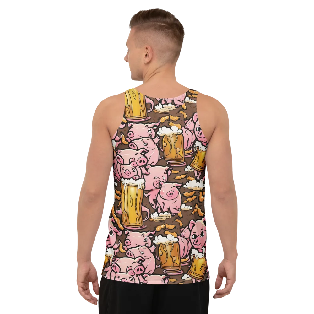 Pigtail Pilsner on Men's Tank Top — Back