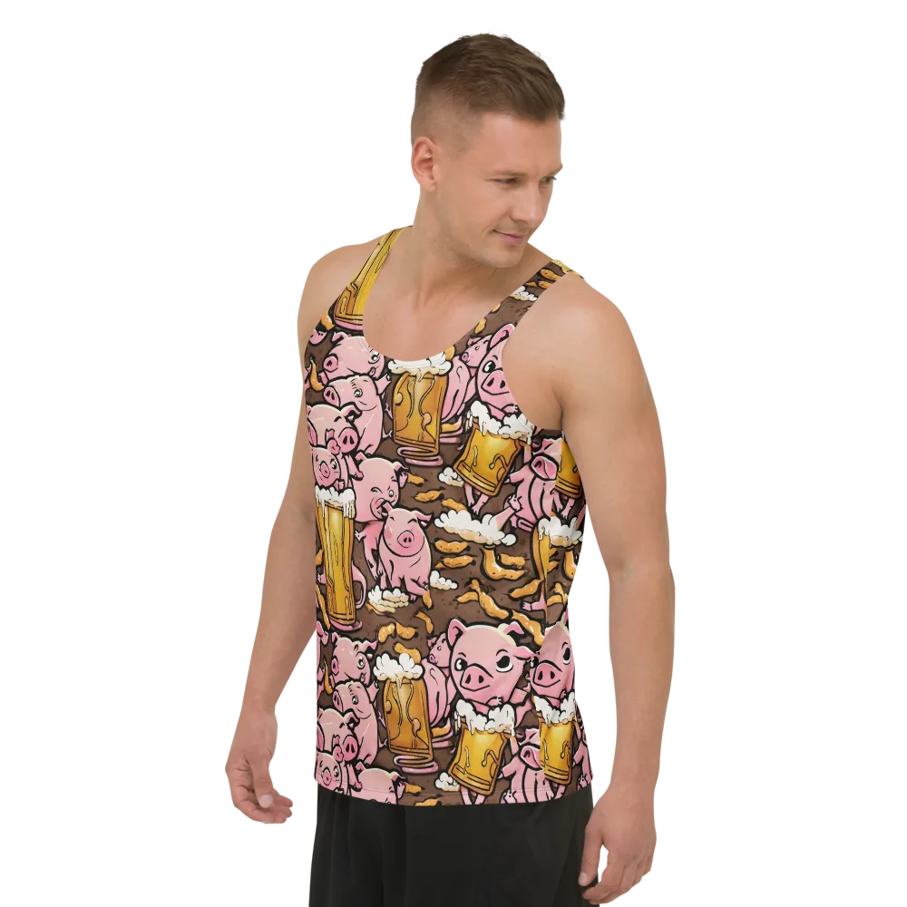Pigtail Pilsner on Men's Tank Top — Left Front
