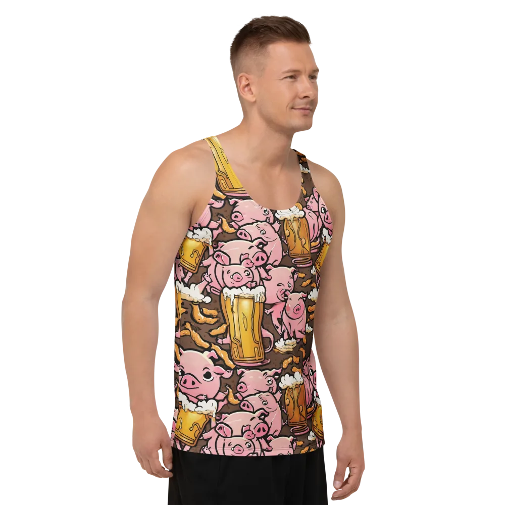 Pigtail Pilsner on Men's Tank Top — Right Front