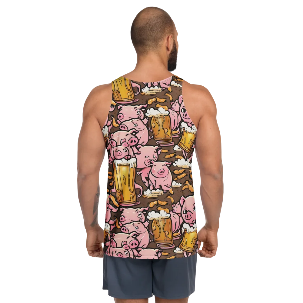 Pigtail Pilsner on Men's Tank Top — Back